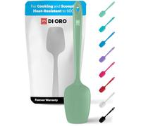 DI ORO Silicone Spoonula - Spoon Spatula, 600F Heat Resistant, Sage