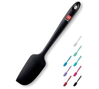 DI ORO® - Small Silicone Spatula - 315ºC Heat-Resistant Dough Scraper - Ergonomic Seamless One-Piece Design - Non-Stick Silicone with Stainless Steel S-Core Technology (Black Small)