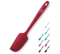 DI ORO® - Small Silicone Spatula Set - 315ºC Heat-Resistant Dough Scraper - Ergonomic Seamless One-Piece Design - Non-Stick Silicone with Stainless Steel S-Core Technology (Red Small)
