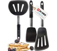 DI ORO Spatulas for Cooking - Silicone Spatulas for Cooking Heat-Resistant up to 315° - Fish Slice for Non Stick Pans BPA Free - Flexible & Sturdy Kitchen Turner Spatulas for Pancakes & Eggs (3pc)