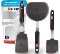 DI ORO® Spatulas for Cooking - Silicone Spatulas for Cooking Heat-Resistant up to 315° - Fish Slice for Non Stick Pans BPA Free - Flexible & Sturdy Kitchen Turner Spatulas for Pancakes & Eggs (3pc)