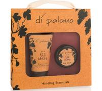 Di Palomo Vegan Wild Fig & Grape Handbag Essentials Kit. Hand Cream & Lip Balm. Vegan Moisturising Skin Care. Travel Accessories & Holiday Essentials. Travel Bag, Makeup Bag & Toiletry Bag Essentials.