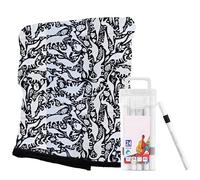 DI.Y Coloring Blanket, Color Your Own Fleece Throw, Creative Personalized Drawing Art Project for Adults Relaxation, Color Blanket Fuzzy Velvet Washable, Soft Cozys Bedroom Decor, 50x60 Inch (24 Pens)