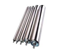 Dia 1 1.26 1.5 2 2.4" Roller Woodworking Feed Rollers, 4 Pcs Stainless Steel Unpowered Conveyor Roller, Commercial Conveyor Replacement Rollers(25mm/1in,800mm/31.5in)