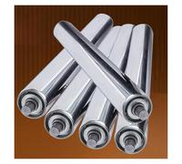 Dia 1" 1.3" 1.5" 2" 2.4" Rail Roller Gravity Conveyor - 5 Pack, 40 36 28 24 22 20 18 16 14 In Long Stainless Steel Transmission Replacement Part Galvanized End, for Industrial Factory(Dia 50MM/2'',L 6