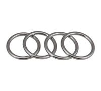 Dia 20-150mm 304 Stainless Steel Solid Seamless O Ring，Heavy Duty Welded Round Ring for Rigging Marine Boat Hammock Yoga Hanging, 1pcs(M14x120mm)