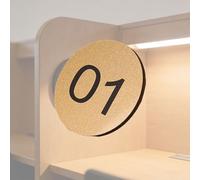 Dia 3.5 5 8 CM Round Number Tags With Self-Adhesive Backing/Acrylic Frosted Numbered Label For Cinema Position Number/Waterproof Number Sign(Gold-1-10 D 3.5 CM)