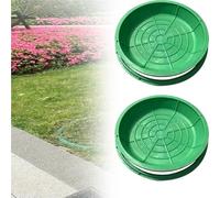 DIA 50 60 70 80 Cm Circular Green Resin Manhole Cover, Commercial Grass Top Recessed Inspection Lid For Street Greening, Invisible Manhole Covers(2 pcs,DIA 40CM)