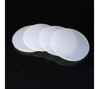 Dia 5mm-100mm Round Silicone Rubber Sheet, White Solid Mat for Kitchen Counter, Seal Pads 10pcs(50MM*2MM)