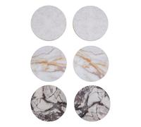Dia 6Pc Marble Effect Assorted Cork Coasters