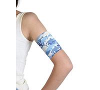 Dia-Band Children Blood Glucose Sensor Support Armband for style Libre, Medtronic, Dexcom or Omnipod - Reusable Diabetic Band (J.M (19-22 cm), Blue Shark)