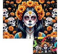 Dia De Los Muertos Backdrop Day of The Dead Photography Background Banner Halloween Mexican Fiesta Sugar Skull Flower Gothic Party Decorations Banner Booth Props (7x5FT)