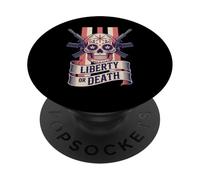 Dia de los Muertos Calavera - Liberty or Death PopSockets Adhesive PopGrip