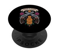 Dia de los Muertos - Calavera Pistols - Floral Guns PopSockets Adhesive PopGrip