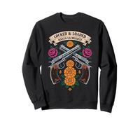 Dia de los Muertos - Calavera Pistols - Floral Guns Sweatshirt