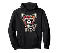 Dia de Los Muertos Chihuahua Sugar Skull Mexican Dogs Lovers Pullover Hoodie