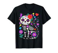 Dia De Los Muertos Cinco De Mayo Cat Sugar Skull Men Women T-Shirt