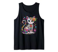 Dia De Los Muertos Cinco De Mayo Cat Sugar Skull Men Women Tank Top