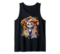 Dia De Los Muertos Day of The Dead Sugar Skull Halloween Tank Top
