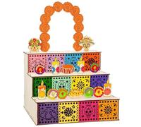 Dia De Los Muertos Decoration Dia De Los Muertos Ofrenda Altar Kit Wooden Day of the Dead Shadow Box Remembrance Picture Frame for Day of the Dead Home Kitchen Room Decoration