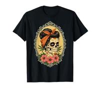 Dia De Los Muertos Female Skull - Retro Tattoo Style 1 T-Shirt