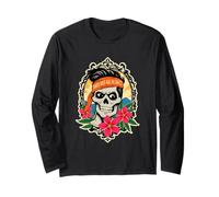 Dia De Los Muertos Male Skull - Retro Tattoo Style 1 Long Sleeve T-Shirt
