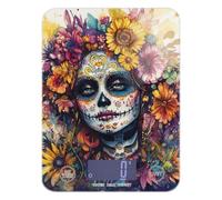 Dia De Los Muertos Mexican Soap Making Portable Food Scale Digital 11lb/0.18oz, 5kg/5g LCD Display Kitchen gram Scales with 4 Unit for Roasting Roasting Roasting báscula para cocina