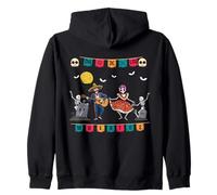 Dia De Los Muertos Skeleton Dancing Bones Funny Halloween Zip Hoodie