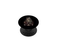 Dia De Los Muertos Sugar Skull Owl Floral Mexican PopSockets Adhesive PopGrip