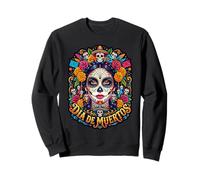 Dia de Muertos Mexican Woman face Sugar Skull Sweatshirt