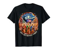 Día de Reyes Puerto Rico Street Scene Three Kings Day T-Shirt