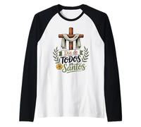Dia De Todos Los Santos All Saints Day Christian Faith Cross Raglan Baseball Tee
