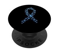Diabetes Awareness Butterfly Ribbon In November We Wear Blue PopSockets Adhesive PopGrip