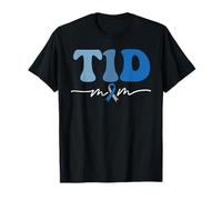 Diabetes Awareness Diabetes Mom T1D Mom T1D Mama Blue Ribbo T-Shirt