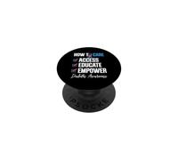 Diabetes Awareness Educate Empower Health Advocate Design PopSockets Adhesive PopGrip