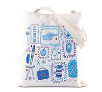 Diabetes Awareness Gift Fight Diabetes Inspire Handbag Diabetes Warrior Support Tote Bag Type 1 Diabetes Gift (Diabetes-T)