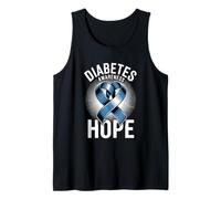 Diabetes Awareness Hope Blue Ribbon Support Tank Top
