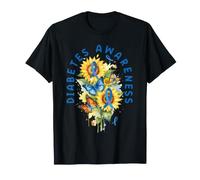 Diabetes Awareness Sunflower Type 1 T2D Diabetic Survivor T-Shirt