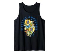 Diabetes Awareness Sunflower Type 1 T2D Diabetic Survivor Tank Top