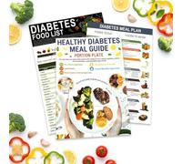 Diabetes Food List & Meal Planner Book, Diabetic Food Chart with Low Carb Glycemic Index Guide, Meal Planner and Food Planner for Daily Healthy Eating