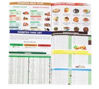 Diabetes Food List & Meal Planner, Diabetes Food Chart, 2Pcs Diabetes Food List Wall Charts for Blood Sugar Control, Counts Calories, Diabetics, Carbs and Cals Book for Diabetics 2025