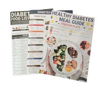 Diabetes Food List & Meal Planner Diabetic Food List for Type 2 Low Fodmap Diet Chart Nutrition and Healthy Foods 3 Pcs (Diabetic)