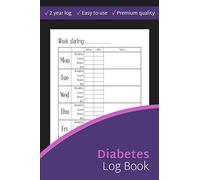 Diabetes Log Book: 2-Year Blood Sugar Level Recording Book, Simple Tracking Journal with NOTES, Breakfast, Lunch, Dinner, Bed Before & After Tracking