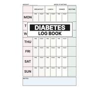 Diabetes Log Book: Simple Tracker with Colorful Weekly Pages for Logging Meals, Glucose Levels, and Notes | Large Print, 6" x 9", 80 Pages