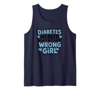 Diabetes Messed with The Wrong Girl Statement Tank Top
