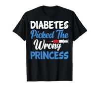 Diabetes Picked The Wrong Princess - T1D T2D Survivor T-Shirt