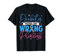 Diabetes Picked The Wrong Princess T1D Warriors Girls Women T-Shirt