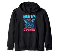 Diabetes Picked The Wrong Princess Zip Hoodie