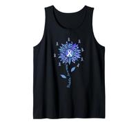 Diabetes Sunflower Type 1 Type 2 Diabetic Awareness T1D T2D Tank Top