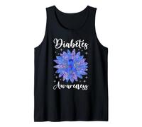 Diabetes Sunflower Type T1D T2D Diabetic Diabetes Awareness Tank Top